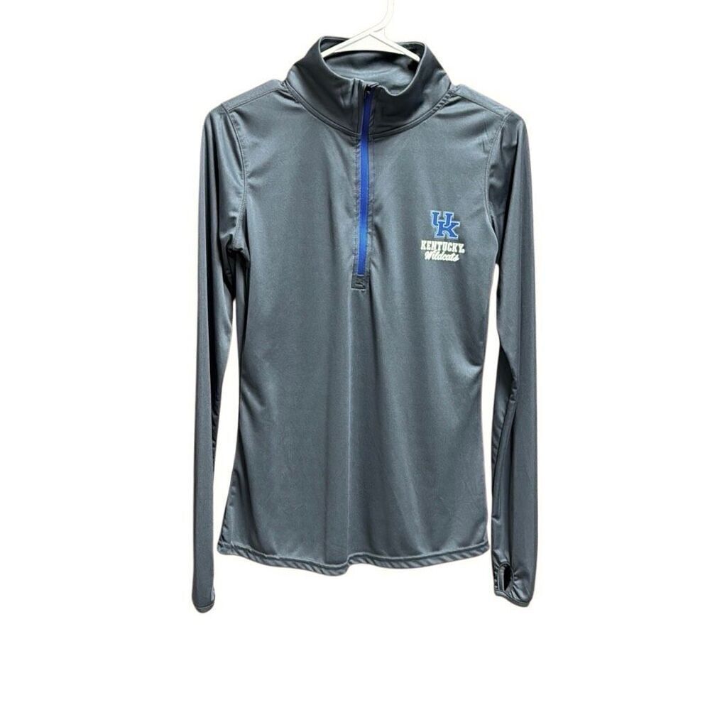 Top Of World Gray UK Kentucky Wildcats Quarter Zip Athletic Pullover Size Small